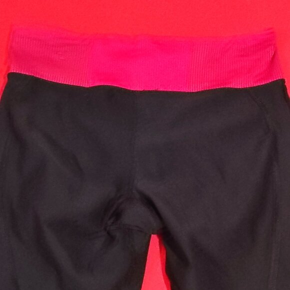 Adidas cropped athletic / running jogger black red women's size S - Picture 4 of 7